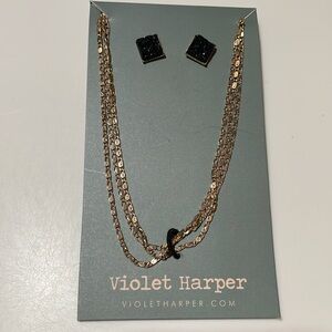 Isla layered necklace and drury earring set